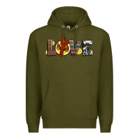 Army Green love crawfish western mardi gras Premium Hoodie - Jasminsmagicworld