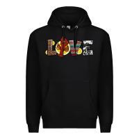 Black love crawfish western mardi gras Premium Hoodie - Jasminsmagicworld
