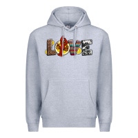 Heather Grey love crawfish western mardi gras Premium Hoodie - Jasminsmagicworld