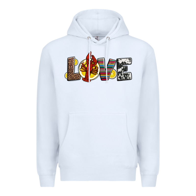 Love Crawfish Western Mardi Gras Premium Hoodie by Jasminsmagicworld | Teevron