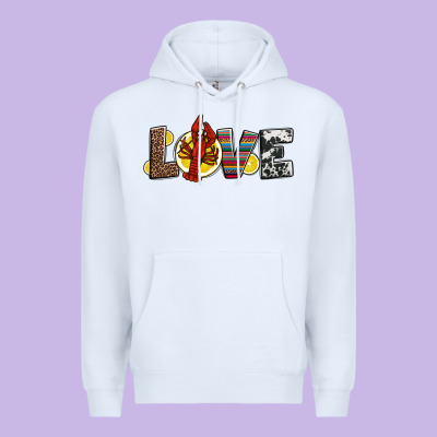 Love Crawfish Western Mardi Gras Premium Hoodie Designed By Jasminsmagicworld