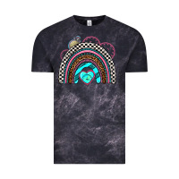 Cloud Black race rainbow Vintage Tee - AdoDesignShop