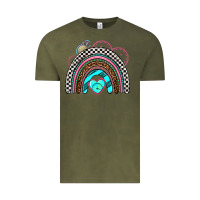 Vintage Olive race rainbow Vintage Tee - AdoDesignShop