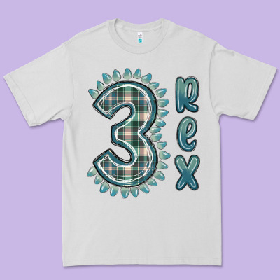 Premium Tee 3 rex green dinosaur
