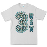 Dove Grey 3 rex green dinosaur Premium Tee - MaliasSmallBusiness