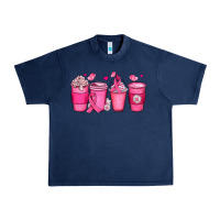 Navy breast cancer coffee cups Urban Heavy Tee - JahusDesignShop