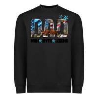 Black dad man myth legend Heavyweight Sweatshirt - HRA Design Shop