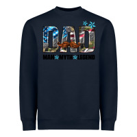 Navy dad man myth legend Heavyweight Sweatshirt - HRA Design Shop