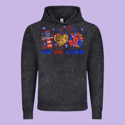 Faith Love Freedom Vintage Hoodie Designed By Neo Western