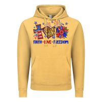 Vintage Mustard faith love freedom Vintage Hoodie - Neo Western