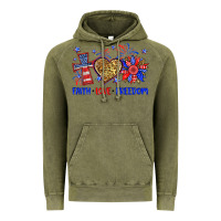 Vintage Olive faith love freedom Vintage Hoodie - Neo Western
