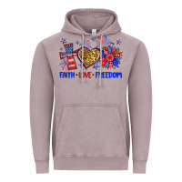 Vintage Zinc faith love freedom Vintage Hoodie - Neo Western