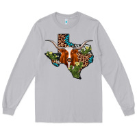 Moon Dust longhorn texas map Long Sleeve Tee - AdoDesignShop