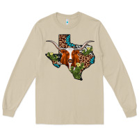Mushroom longhorn texas map Long Sleeve Tee - AdoDesignShop