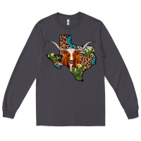 Smoke longhorn texas map Long Sleeve Tee - AdoDesignShop