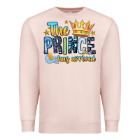 Pale Pink The Prince Has Arrived Premium Sweatshirt - MaliasSmallBusiness