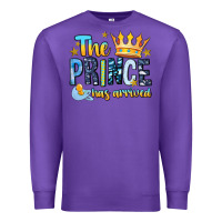 Purple The Prince Has Arrived Premium Sweatshirt - MaliasSmallBusiness