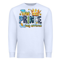 White The Prince Has Arrived Premium Sweatshirt - MaliasSmallBusiness