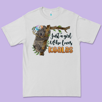 Just A Girl Who Loves Koalas Premium Tee Designed By Barkaloodesign