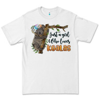 White just a girl who loves koalas Premium Tee - BarkalooDesign