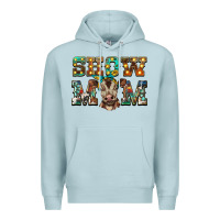 Blue Mist show mom brown calf Premium Hoodie - BarkalooDesign
