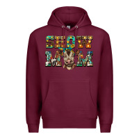 Burgundy show mom brown calf Premium Hoodie - BarkalooDesign