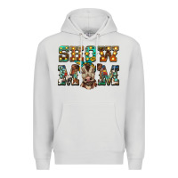 Dove Grey show mom brown calf Premium Hoodie - BarkalooDesign