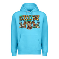 Ocean Blue show mom brown calf Premium Hoodie - BarkalooDesign