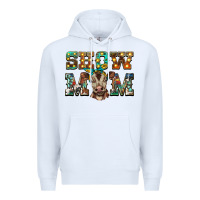 White show mom brown calf Premium Hoodie - BarkalooDesign