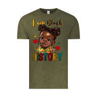 Vintage Olive i am black history Vintage Tee - HRA Design Shop