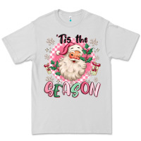 Dove Grey pink santa 'tis the season Premium Tee - MaliasSmallBusiness