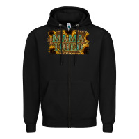 Black Sunflower Leopard Mama Tried Zipper Hoodie - Jasminsmagicworld
