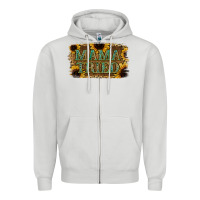 Dove Grey Sunflower Leopard Mama Tried Zipper Hoodie - Jasminsmagicworld