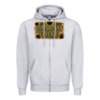 Heather Grey Sunflower Leopard Mama Tried Zipper Hoodie - Jasminsmagicworld