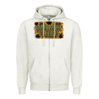 Oatmeal Heather Sunflower Leopard Mama Tried Zipper Hoodie - Jasminsmagicworld