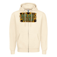 Sandshell Sunflower Leopard Mama Tried Zipper Hoodie - Jasminsmagicworld