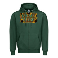 Sports Green Sunflower Leopard Mama Tried Zipper Hoodie - Jasminsmagicworld