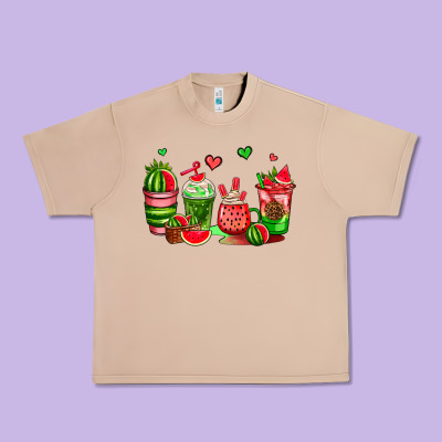 Watermelon Coffee Cups Urban Heavy Tee Designed By Adodesignshop