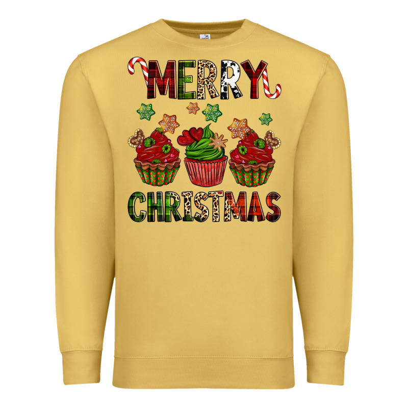 Merry Christmas Cupcakes Premium Sweatshirt by NancyCooperArtShop | Teevron