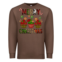 Chestnut Merry Christmas cupcakes Premium Sweatshirt - NancyCooperArtShop