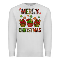 Dove Grey Merry Christmas cupcakes Premium Sweatshirt - NancyCooperArtShop