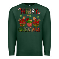 Sports Green Merry Christmas cupcakes Premium Sweatshirt - NancyCooperArtShop