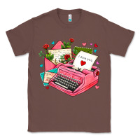 Chestnut pink typewriter and letters Classic Tee - AdoDesignShop