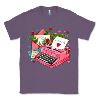 Lavender pink typewriter and letters Classic Tee - AdoDesignShop