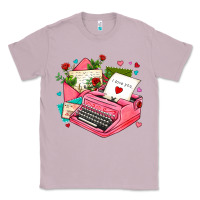 Lilac pink typewriter and letters Classic Tee - AdoDesignShop