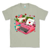 Matcha pink typewriter and letters Classic Tee - AdoDesignShop