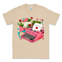 Mushroom pink typewriter and letters Classic Tee - AdoDesignShop