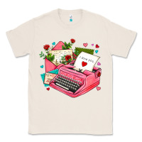 Natural pink typewriter and letters Classic Tee - AdoDesignShop