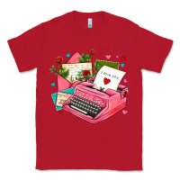 Red pink typewriter and letters Classic Tee - AdoDesignShop