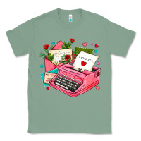 Sage pink typewriter and letters Classic Tee - AdoDesignShop